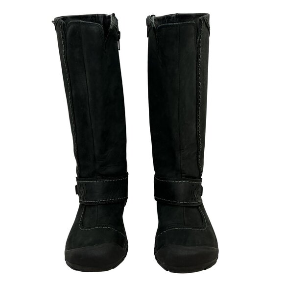 Keen Kaci Knee High Zip Waterproof Nubuck Leather Boots Womens 6 Black - Picture 2 of 11